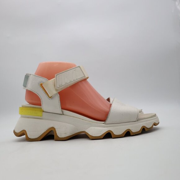 Sorel Kinetic Impact High Sandals Women's Size 9.5 White Strappy Slingback - Picture 1 of 10